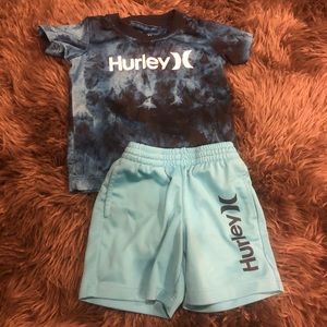 Hurley tee and shorts set 24 months